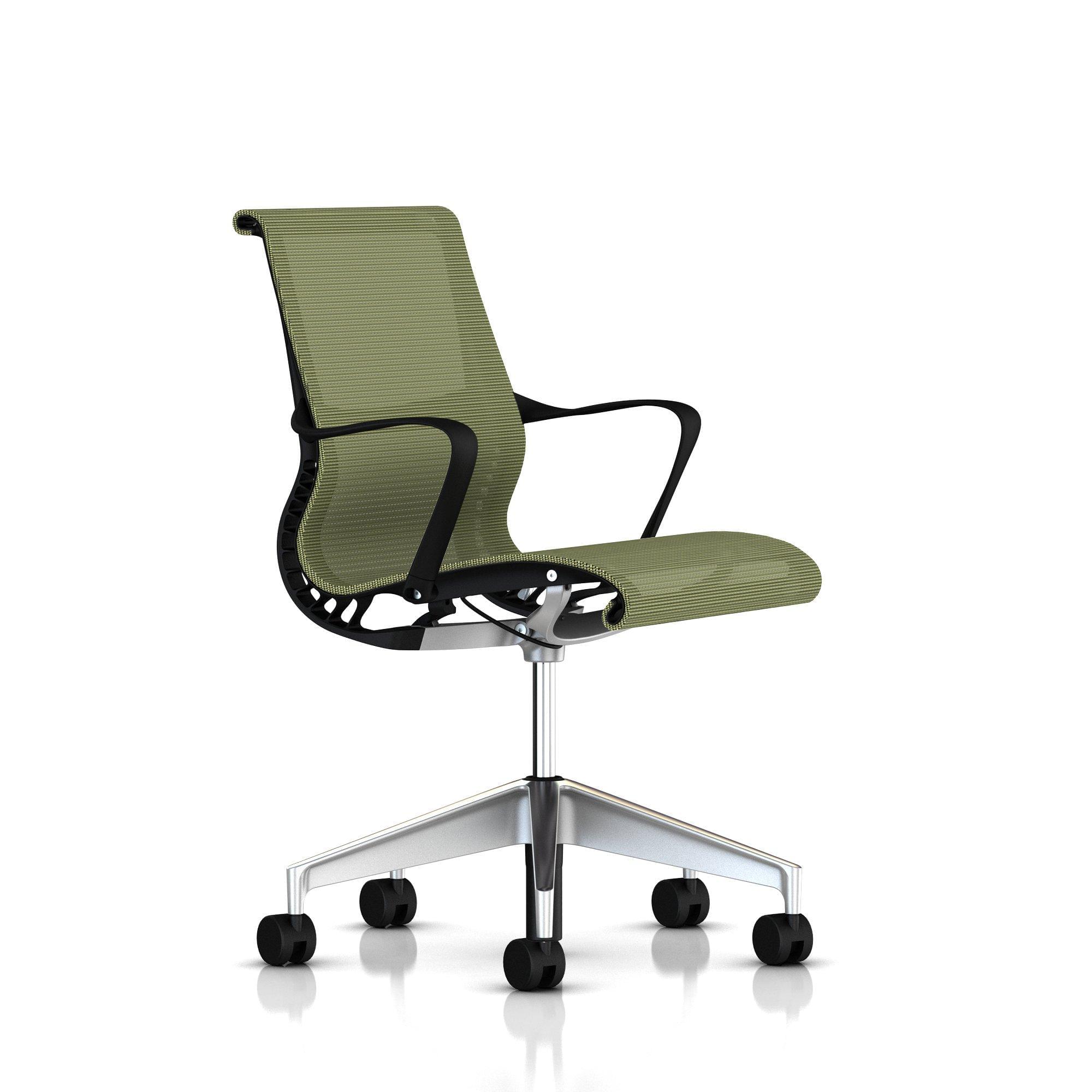 Setu Chair Graphite Frame Chartreuse Lyris Fabric
