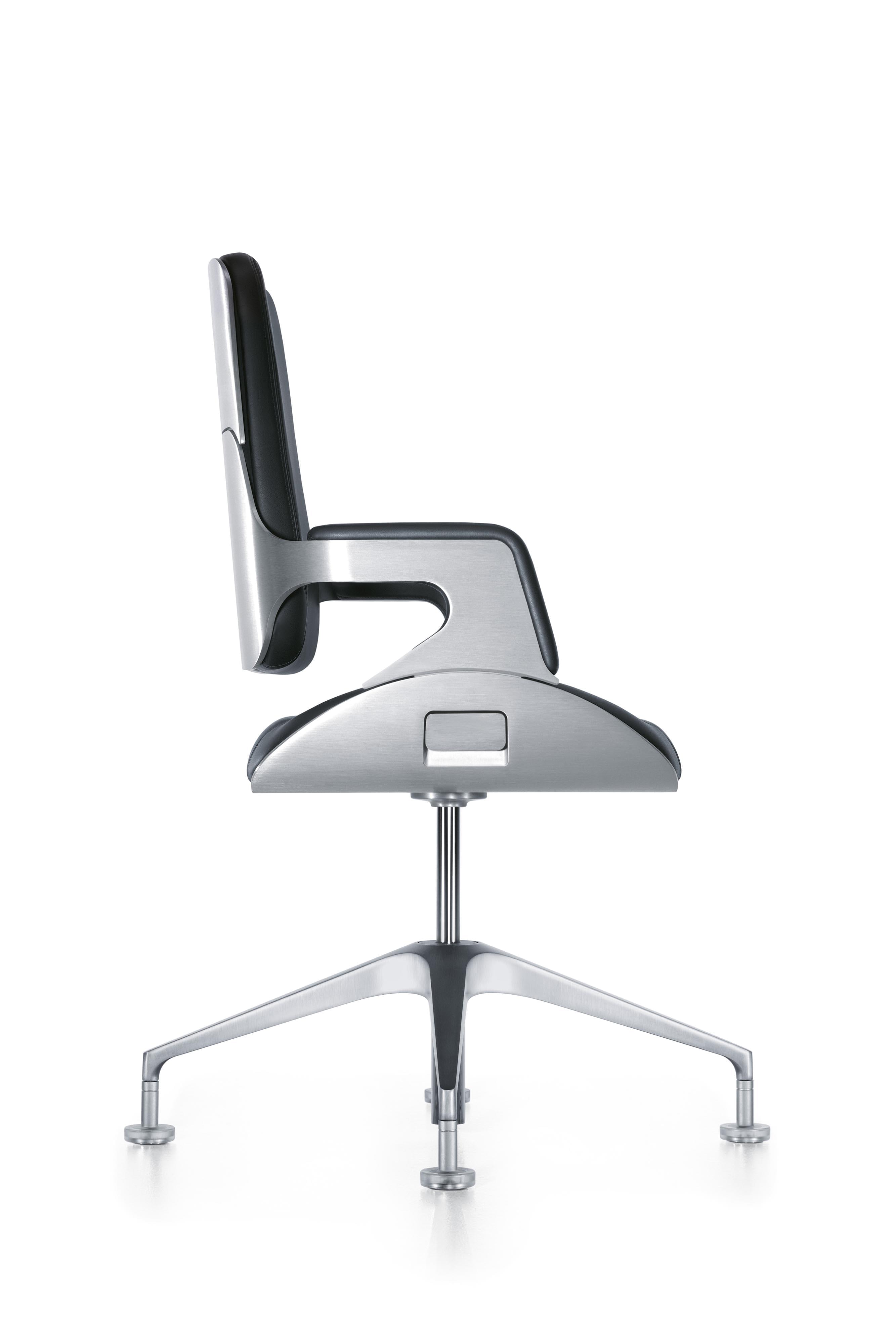 intershul desk chair in silver
