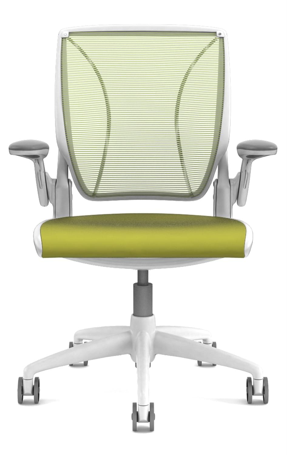 Humanscale World Chair White Frame Citron Mesh