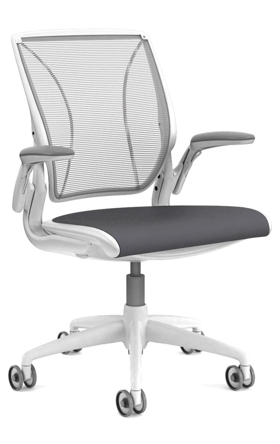 Humanscale World Chair White Frame Silver Mesh