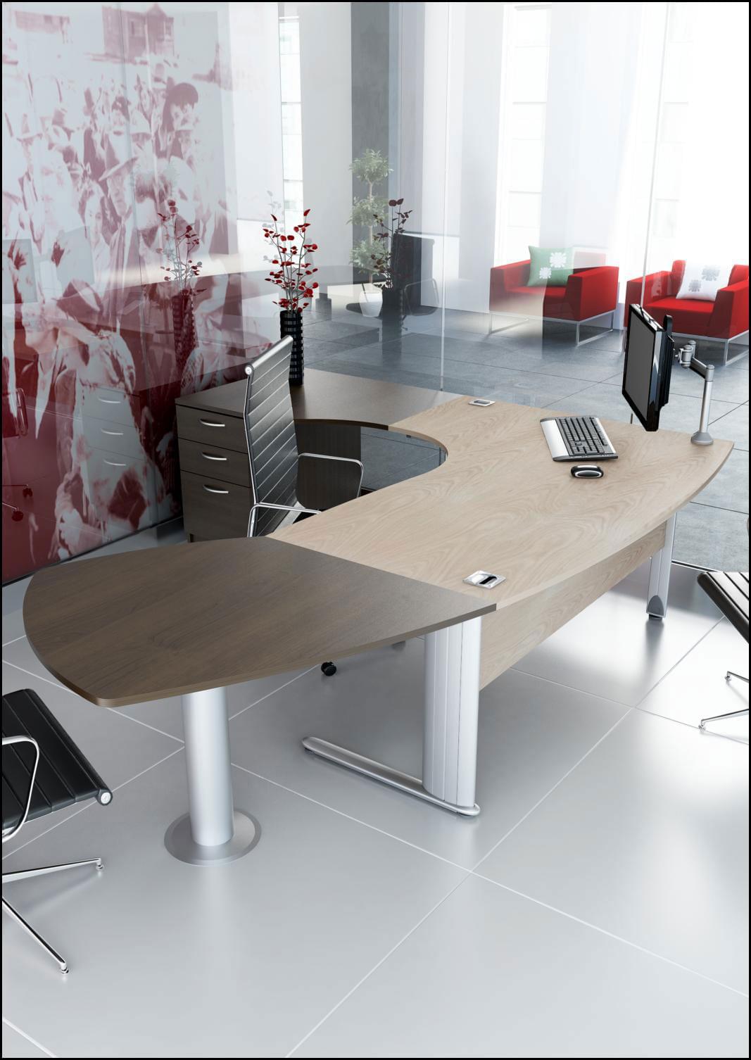 Optima Plus Bow Fronted Crescent Office Desk