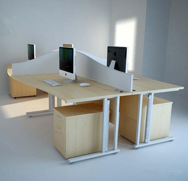 Flexi Office Furniture Single Wave Desk
