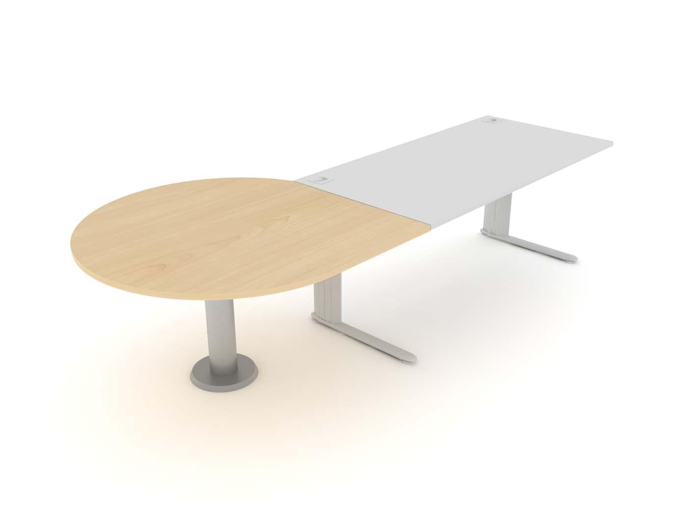 Tear Drop Meeting Table Extension LH
