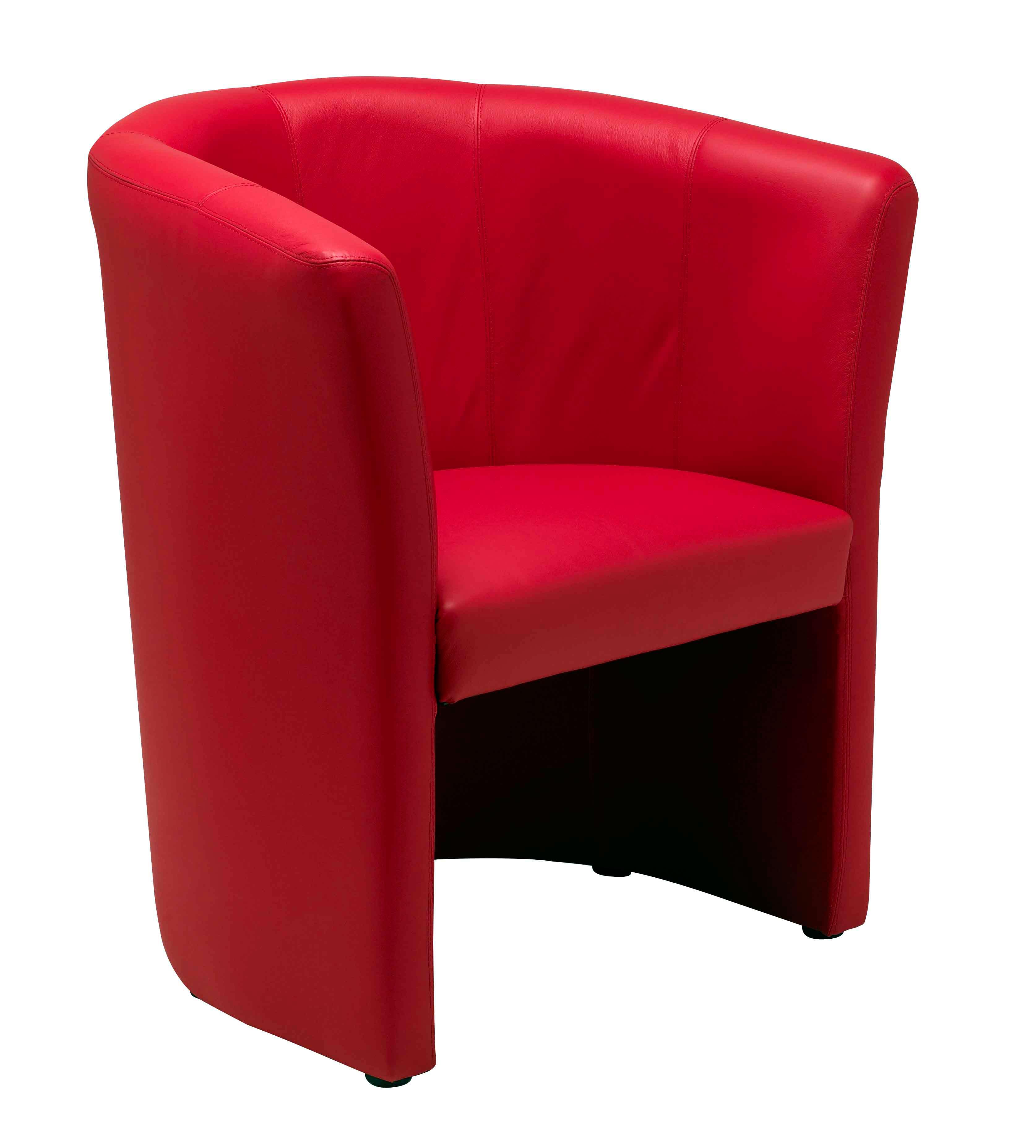 Nero Red Tub Chair Angle