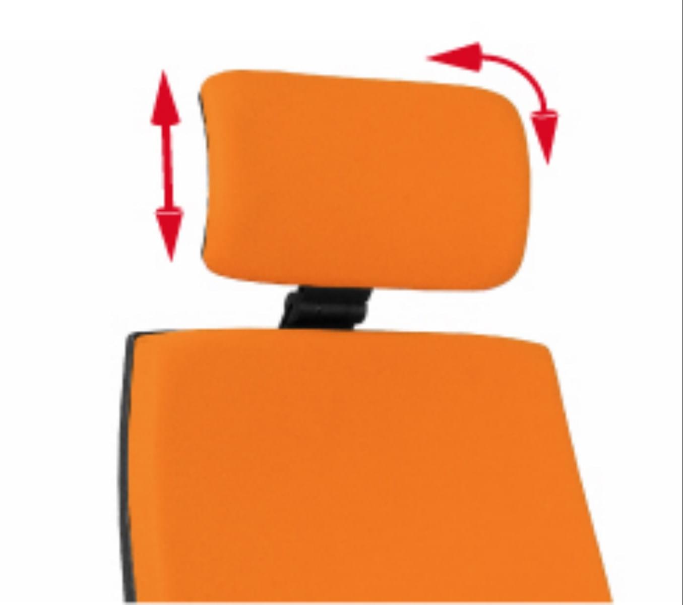 ensure headrest is upholstered on desk chair