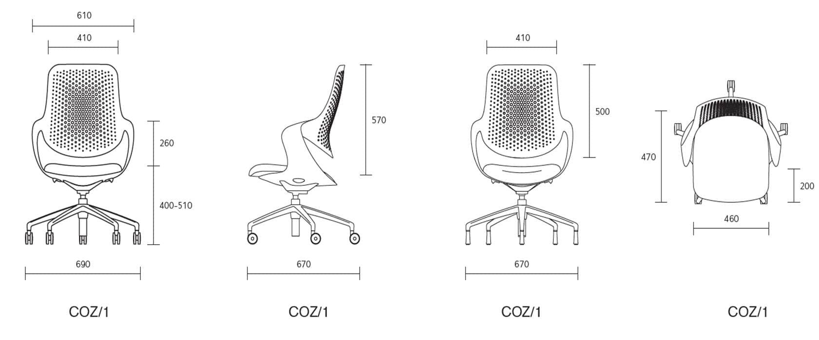 Coza Chair Dimensions