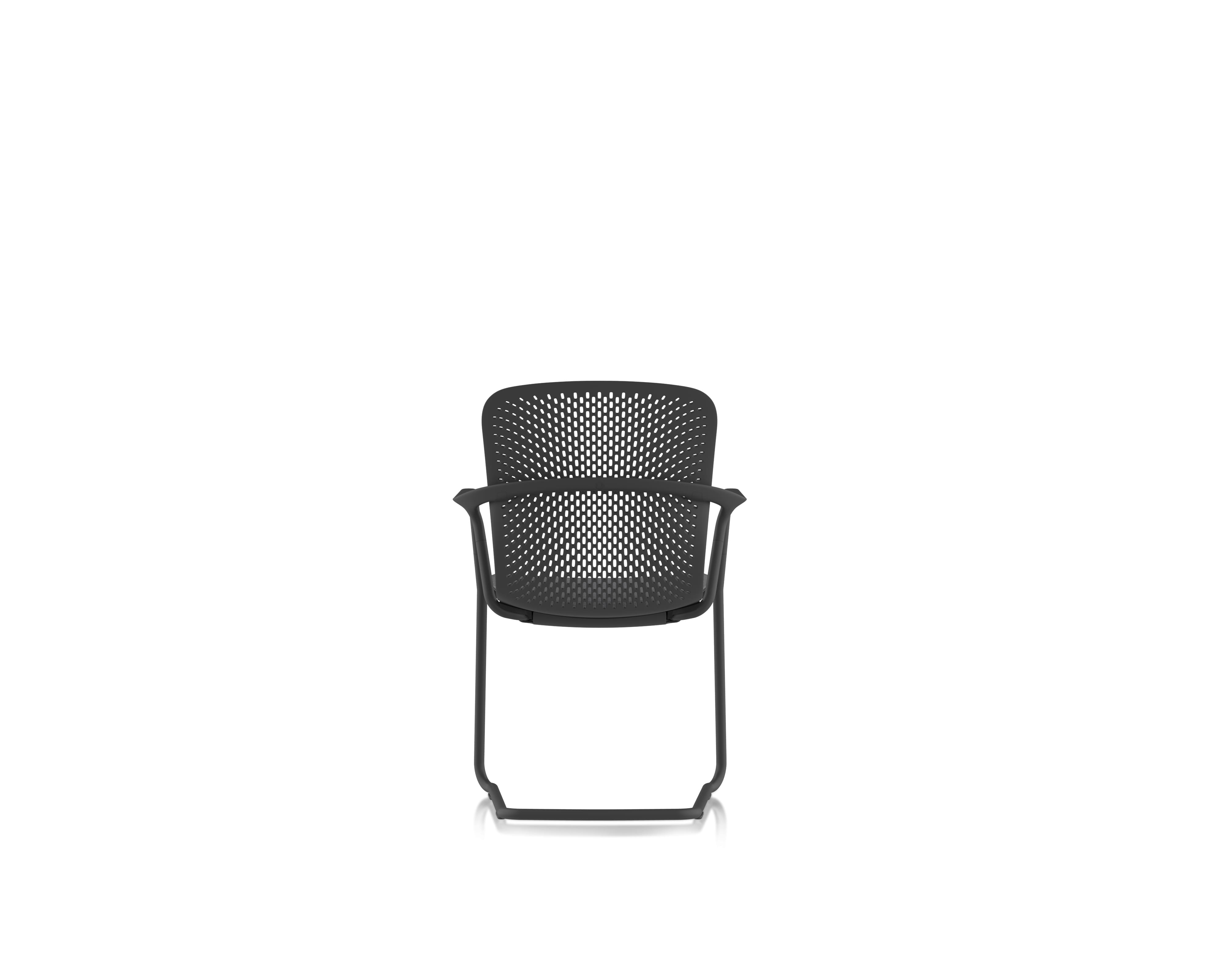 Herman Miller Keyn Cantilever Chair Graphite Shell, Graphite Leg Frame