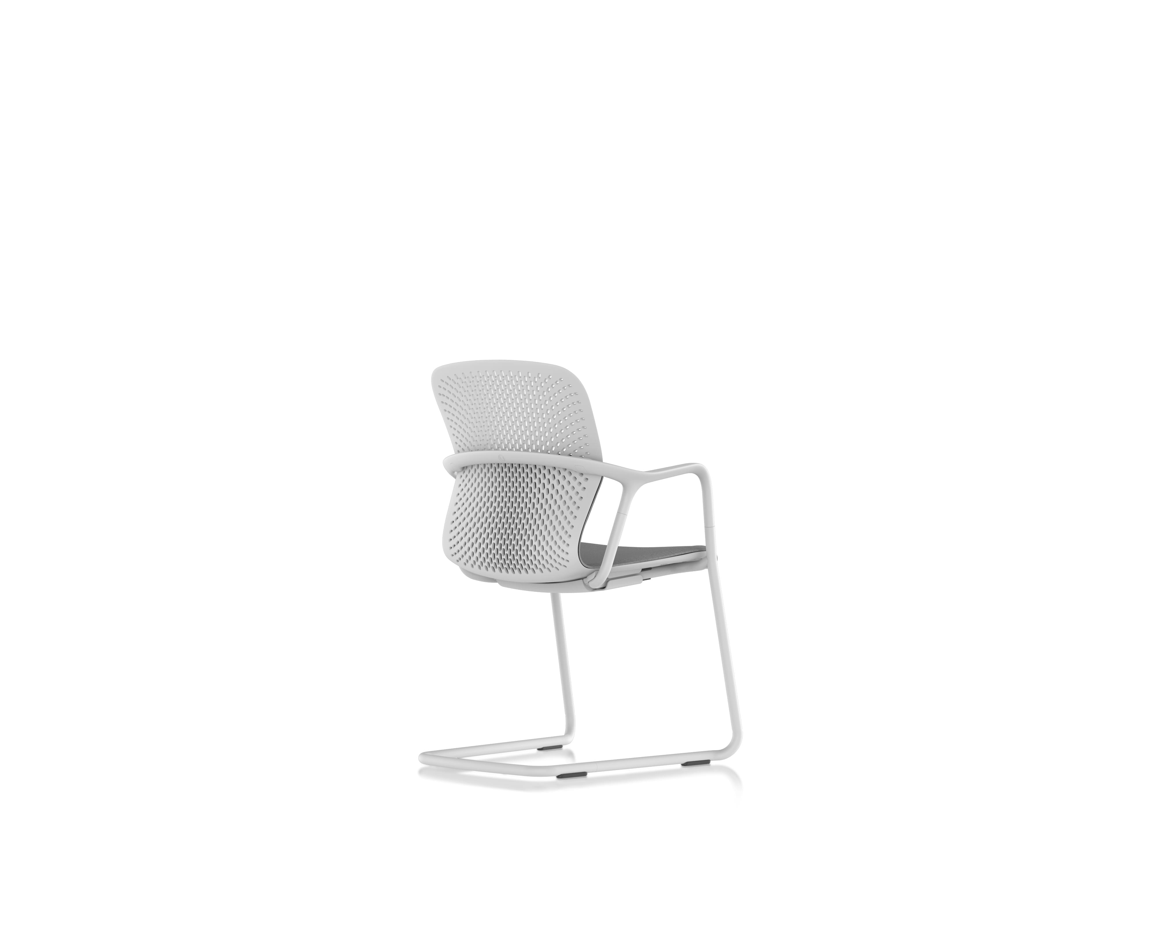 Herman Miller Keyn Cantilever Chair White Shell, White Leg Frame