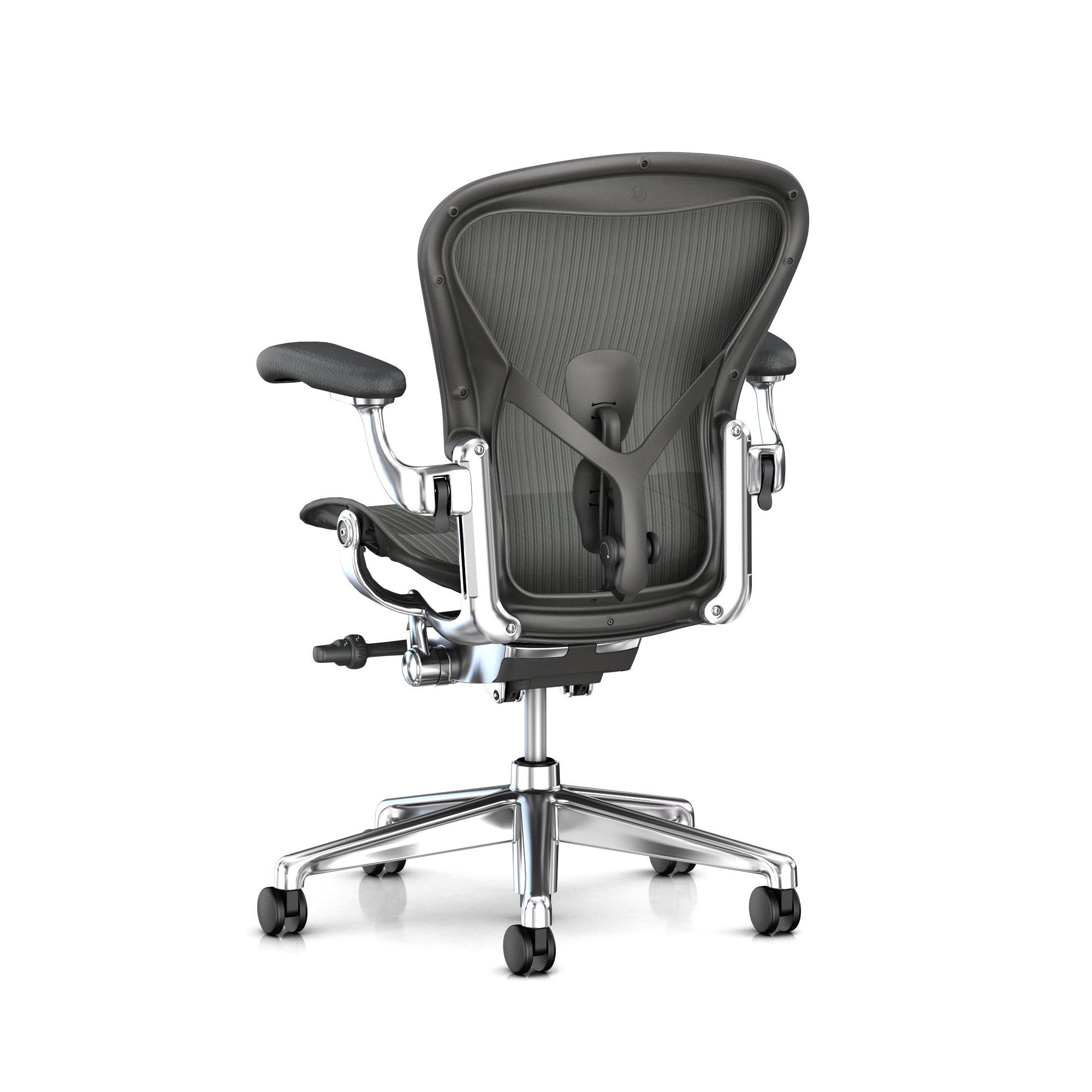 Herman Miller Aeron Chair Carbon Polished Size C Back