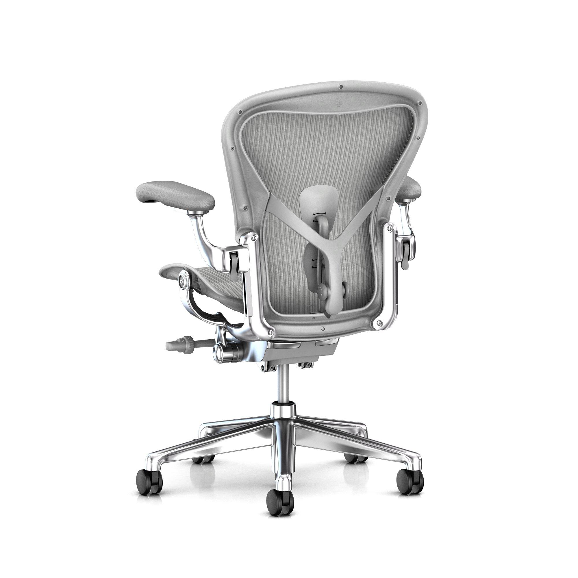 Herman Miller Aeron Chair Mineral Polished Size C Back
