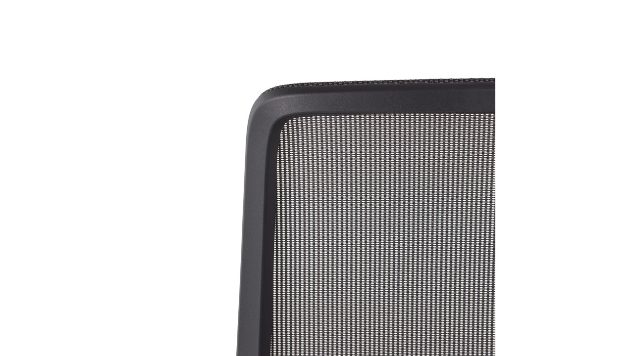 close up of mesh back on an office chair