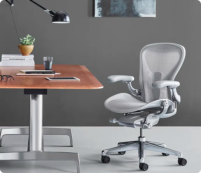 thumbnail image 2 of Used Herman Miller Aeron Classic Office Chair Thumbwheel Arm Adjustable Yoke Hardware Set 2 of 3